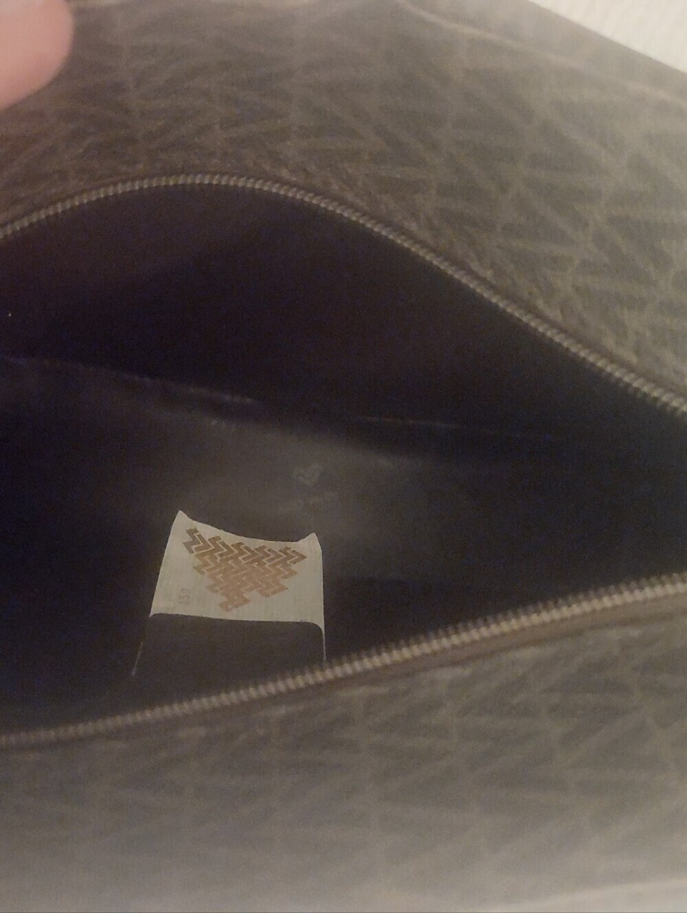 Vintage Mario Valentino Dark Brown Monogram Satchel - Picture 4 of 5